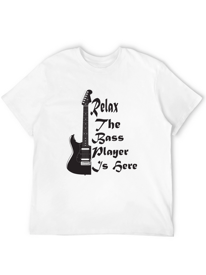 Relax Bass Player Black Graphic Tee