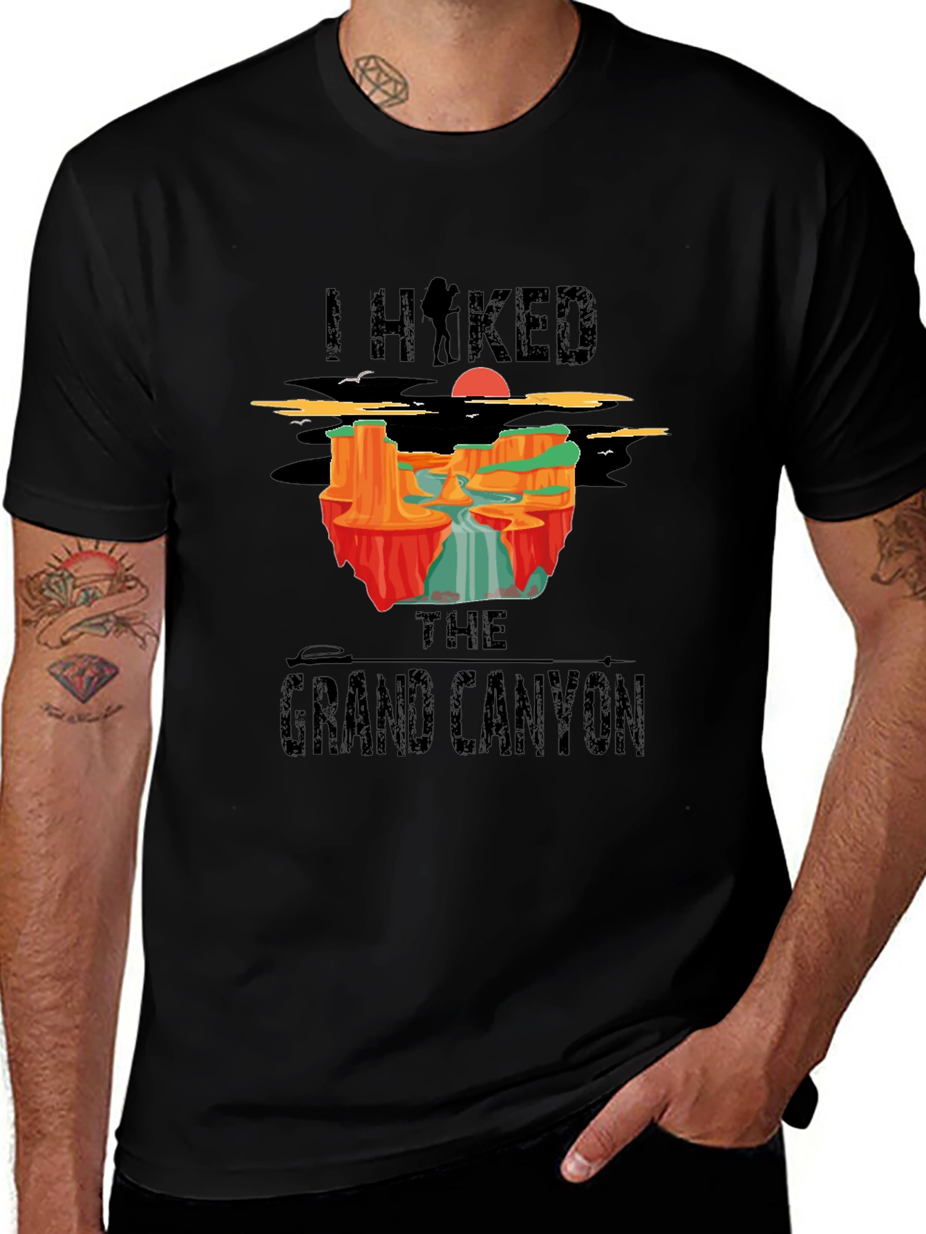 I Hiked The Grand Canyon Black T-Shirt