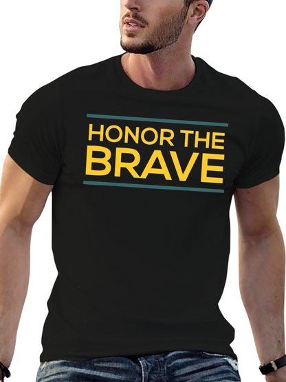 Honor The Brave Graphic T-Shirt - Black