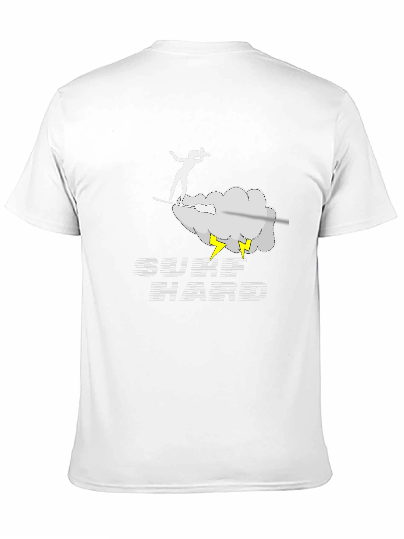 Surf Hard T-Shirt - Black Cotton Graphic Tee