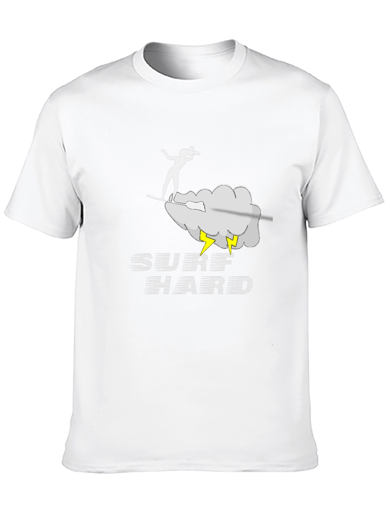 Surf Hard T-Shirt - Black Cotton Graphic Tee