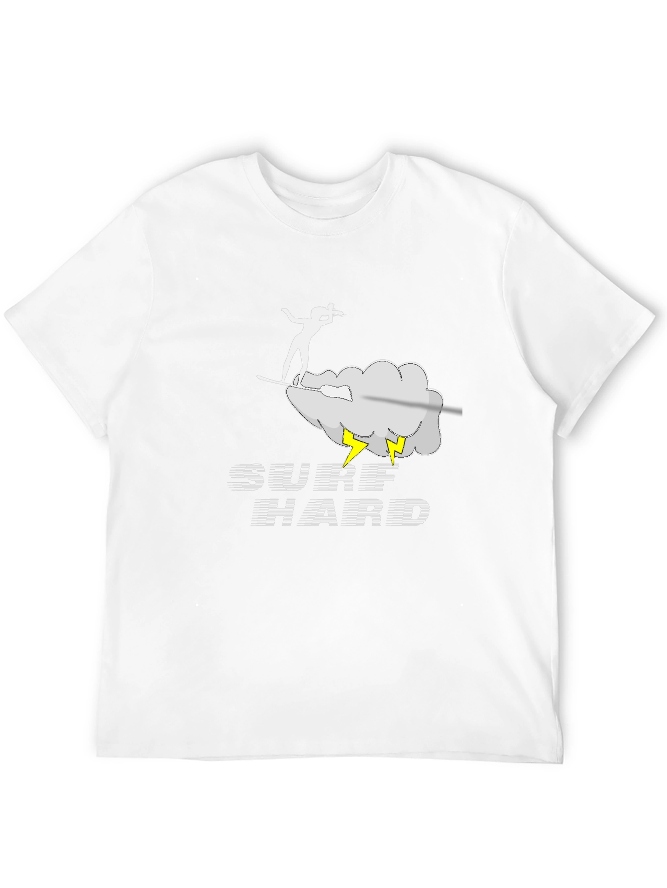 Surf Hard T-Shirt - Black Cotton Graphic Tee