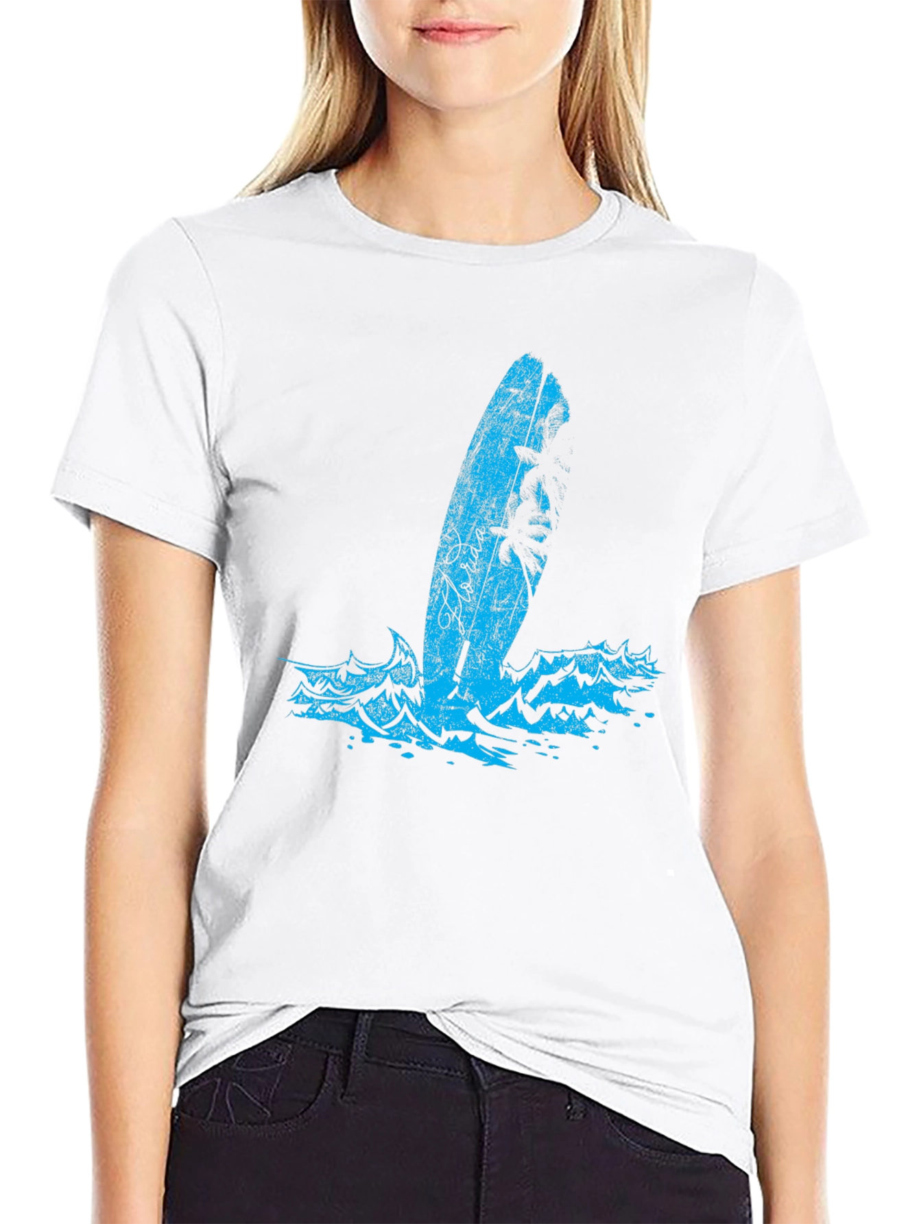 Surfboard Graphic Tee - Black