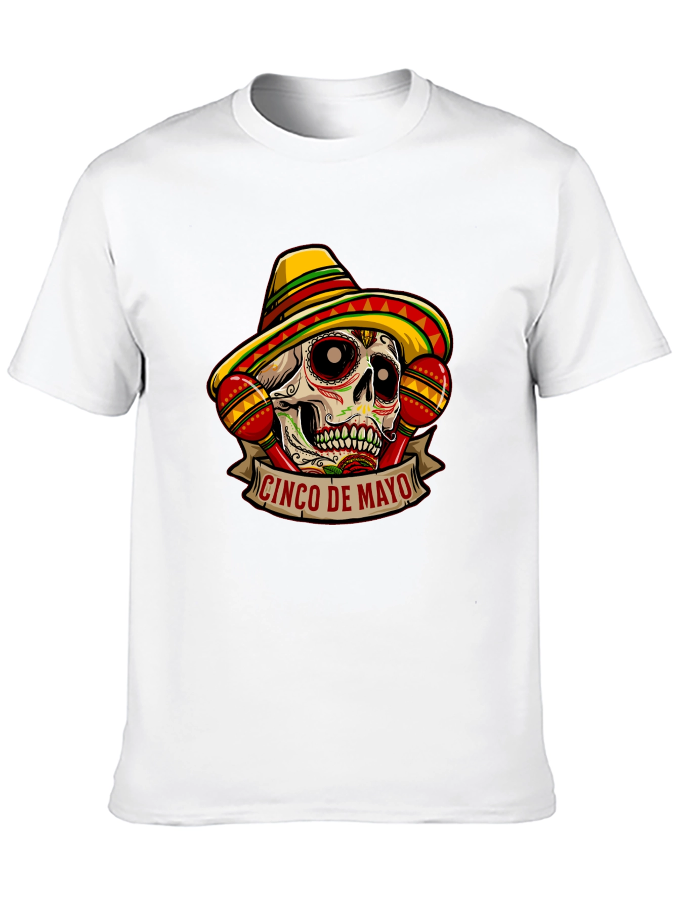 Cinco De Mayo Sugar Skull Graphic Tee
