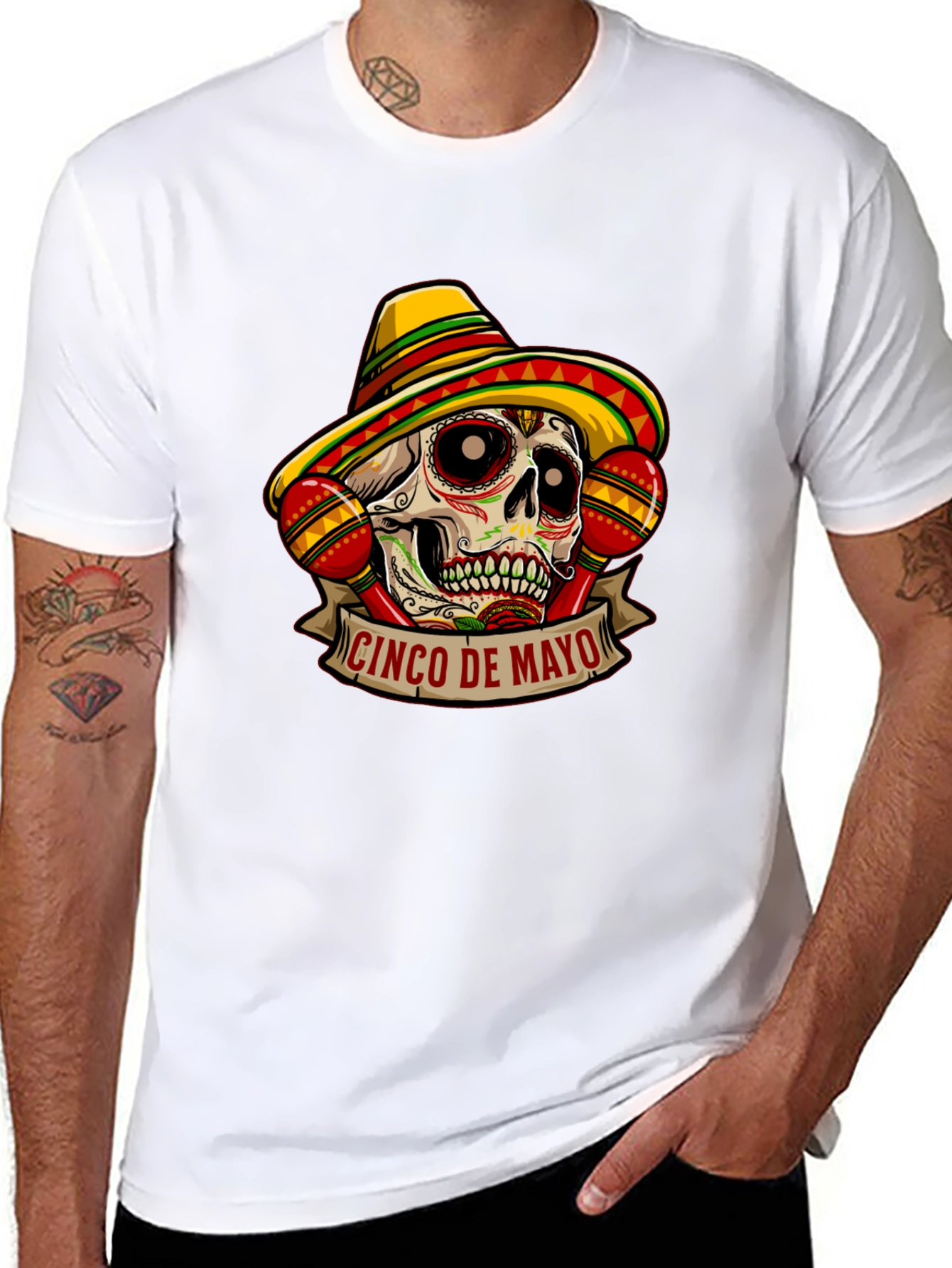 Cinco De Mayo Sugar Skull Graphic Tee