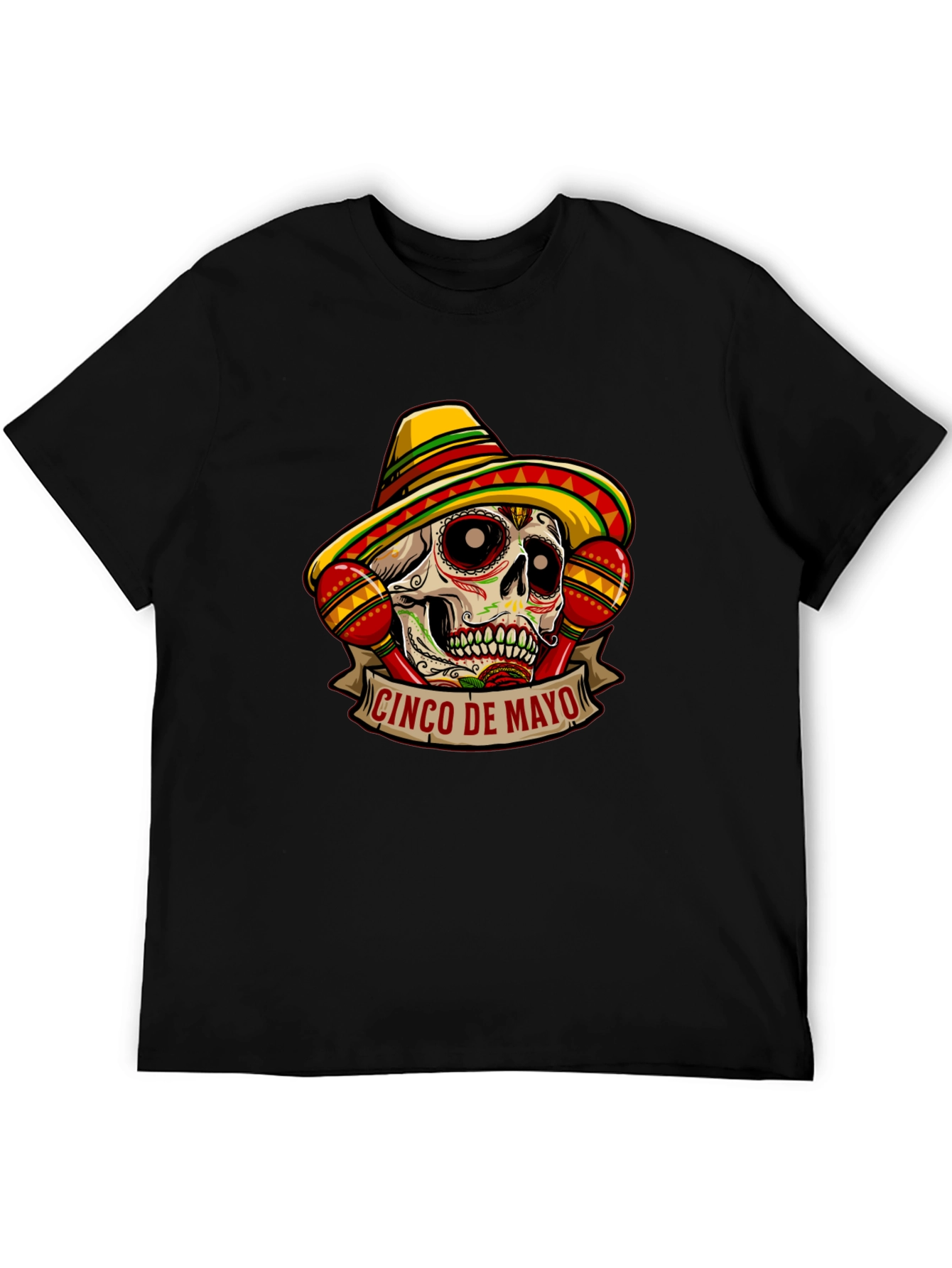 Cinco De Mayo Sugar Skull Graphic Tee