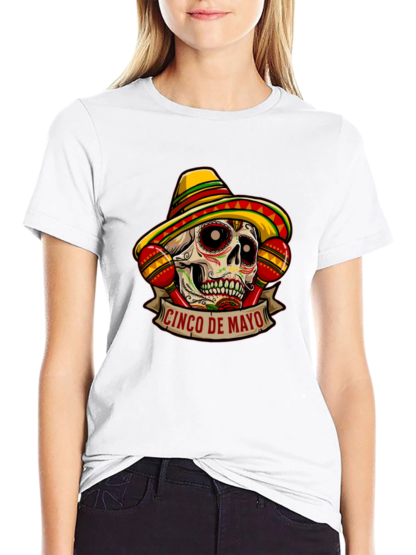 Cinco De Mayo Sugar Skull Graphic Tee