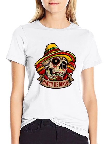 Cinco De Mayo Sugar Skull Graphic Tee