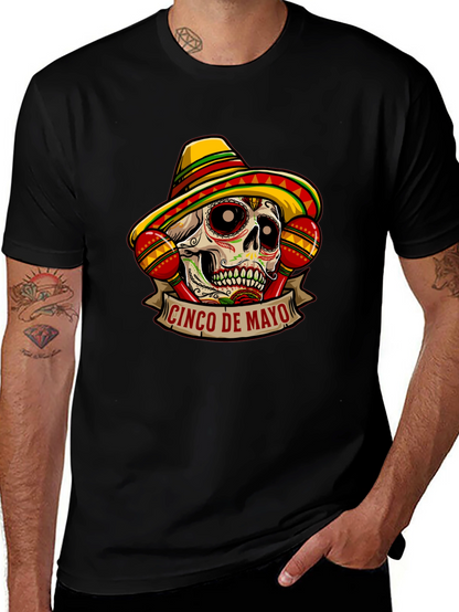 Cinco De Mayo Sugar Skull Graphic Tee