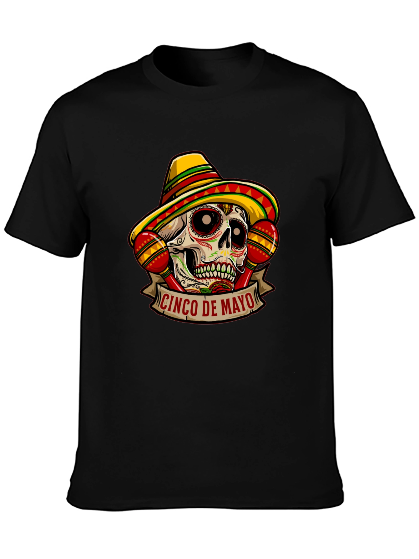 Cinco De Mayo Sugar Skull Graphic Tee