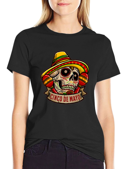Cinco De Mayo Sugar Skull Graphic Tee