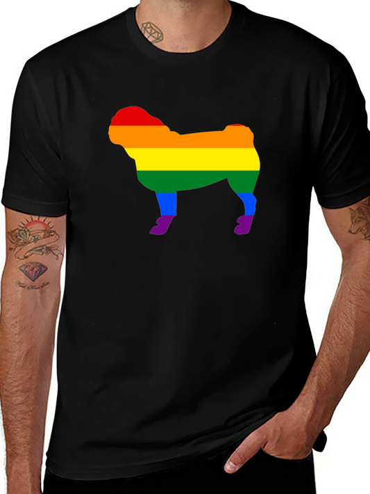 LGBT Pug Pride T-Shirt - Colorful Dog Graphic Tee