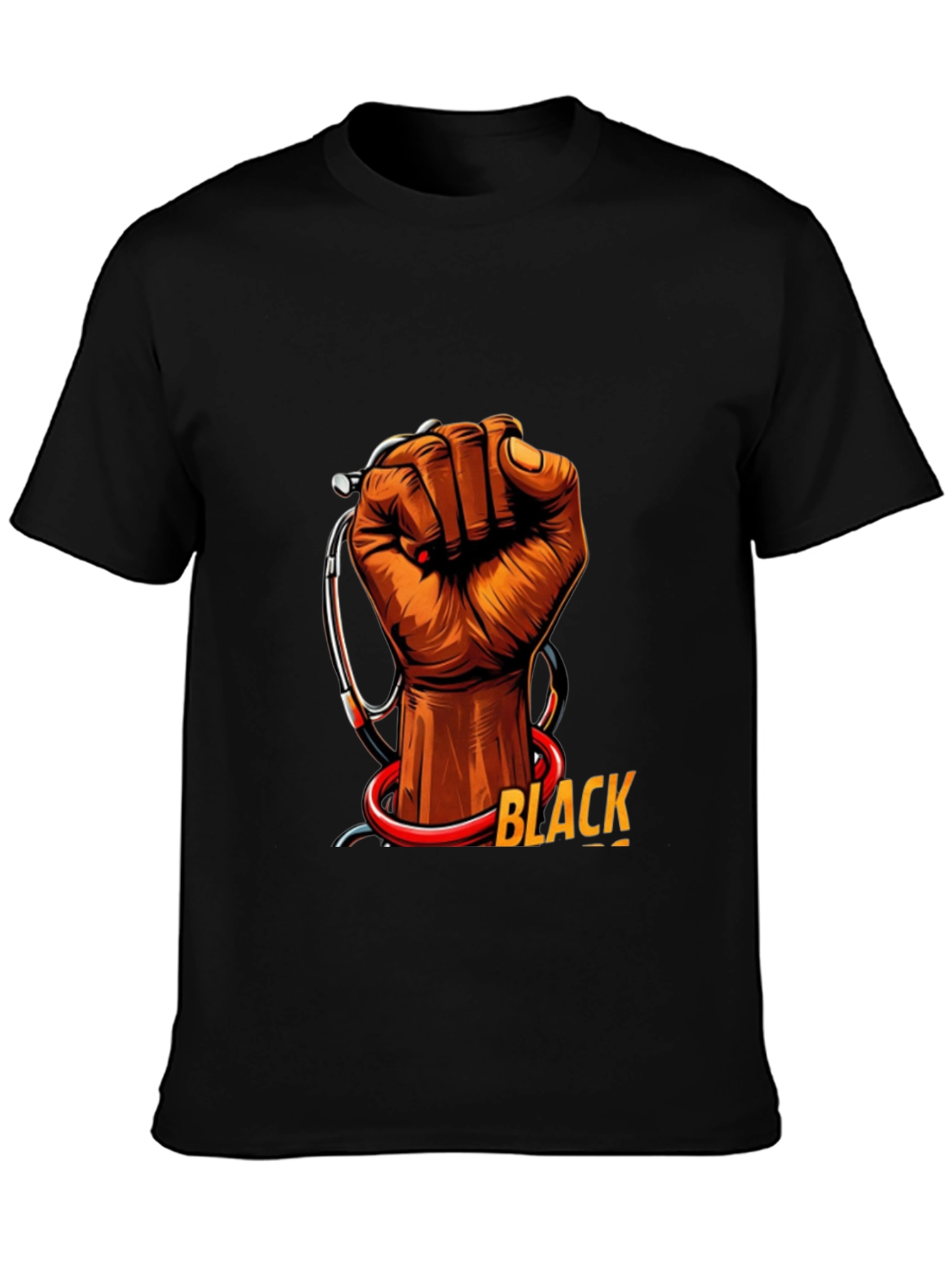 Black Health Provider Fist Graphic Tee