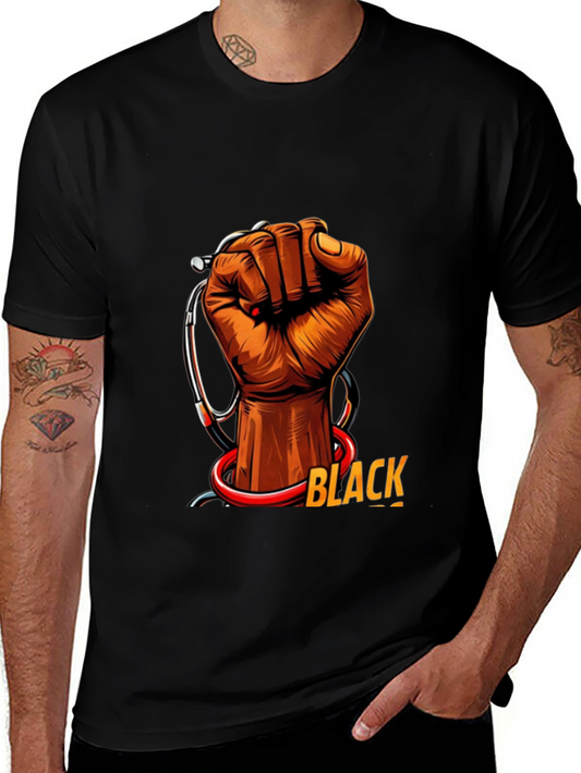 Black Health Provider Fist Graphic Tee