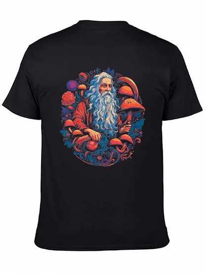 Wizard & Mushroom T-Shirt - Whimsical Graphic Tee