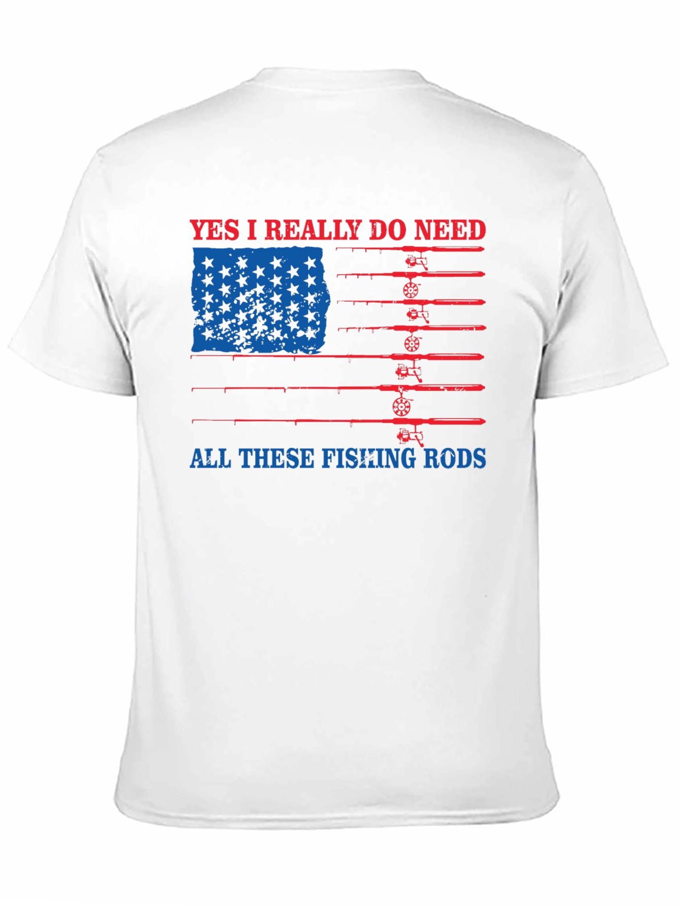 Fishing Rods USA Flag Graphic Tee
