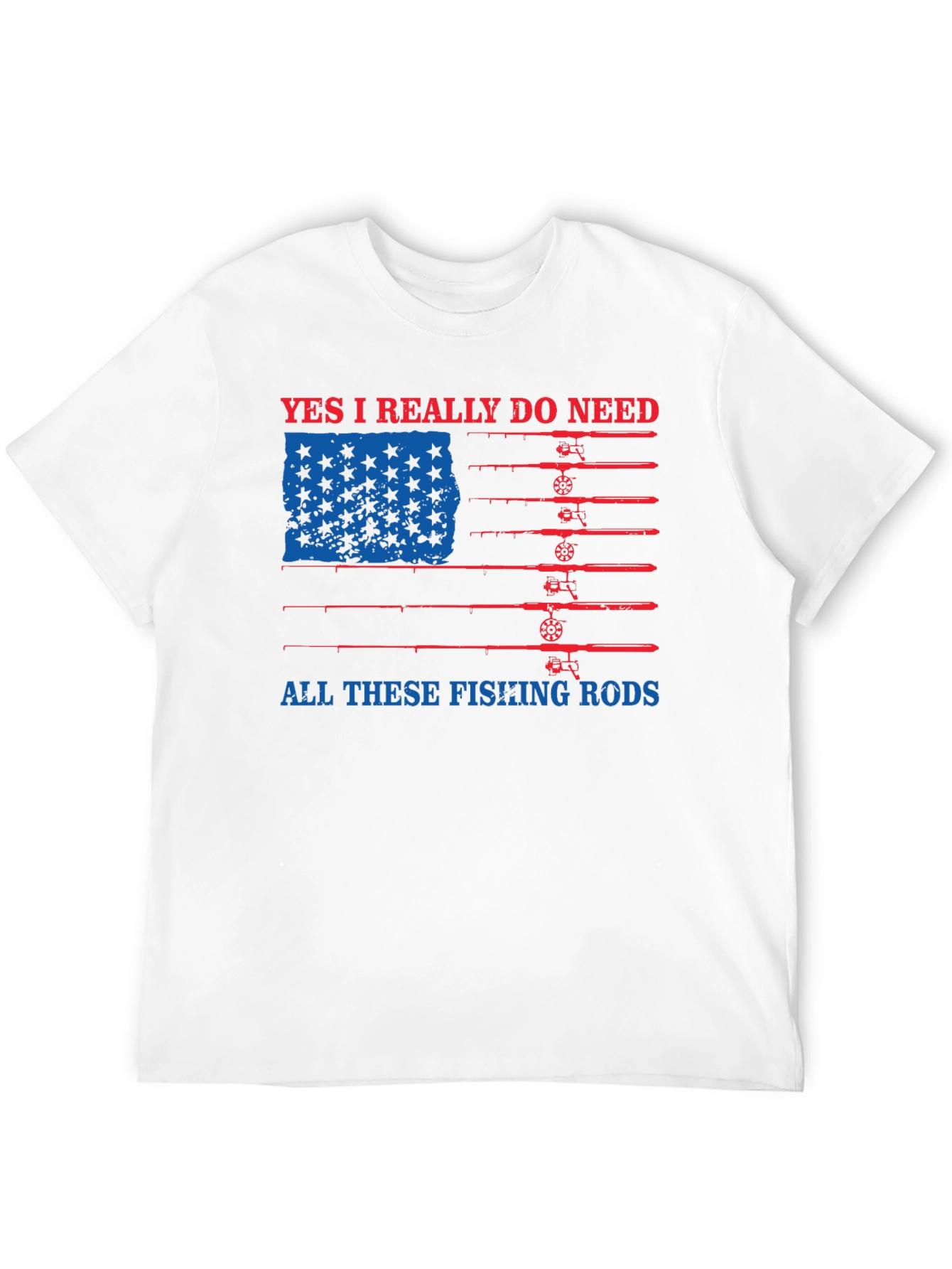 Fishing Rods USA Flag Graphic Tee
