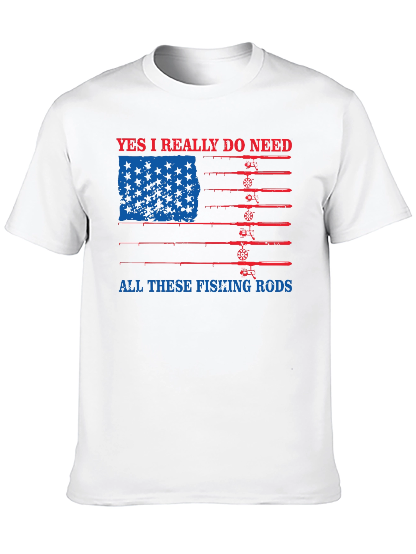 Fishing Rods USA Flag Graphic Tee