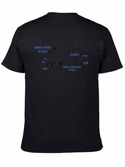 How Planes Fly Magic Black T-Shirt