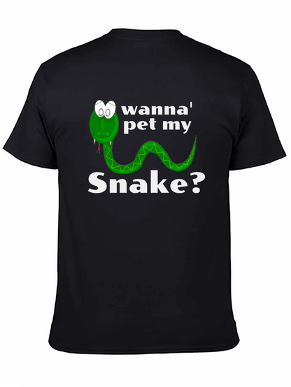 Wanna Pet My Snake? Funny Graphic T-Shirt