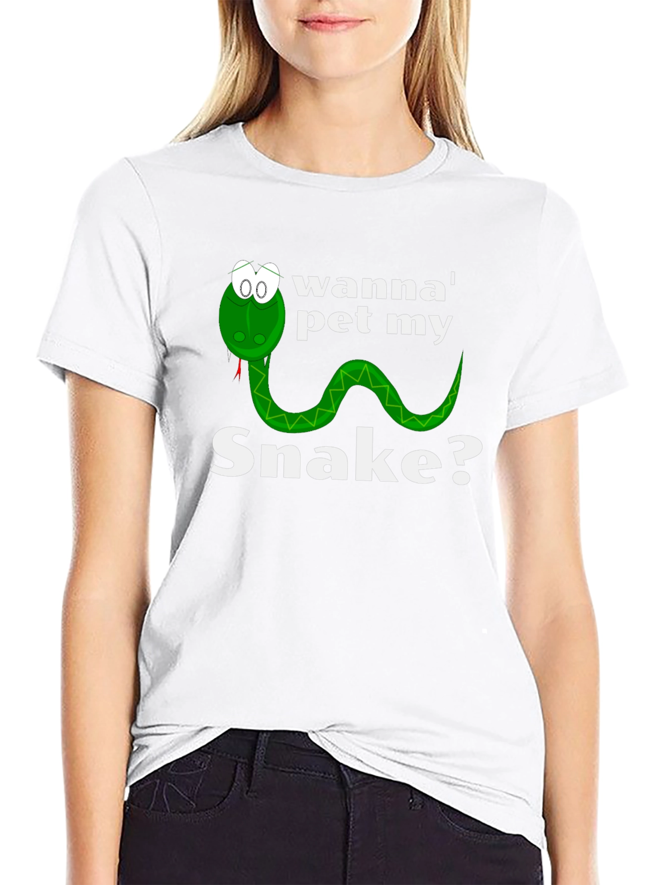 Wanna Pet My Snake? Funny Graphic T-Shirt