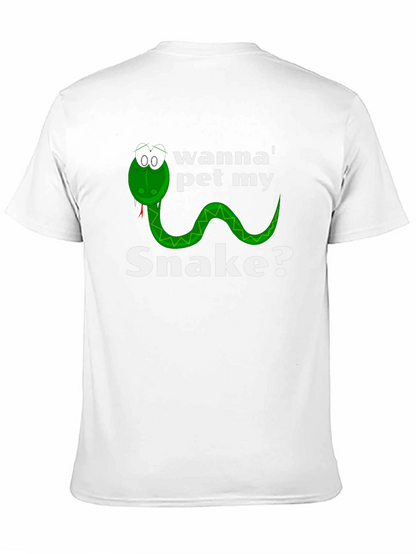 Wanna Pet My Snake? Funny Graphic T-Shirt