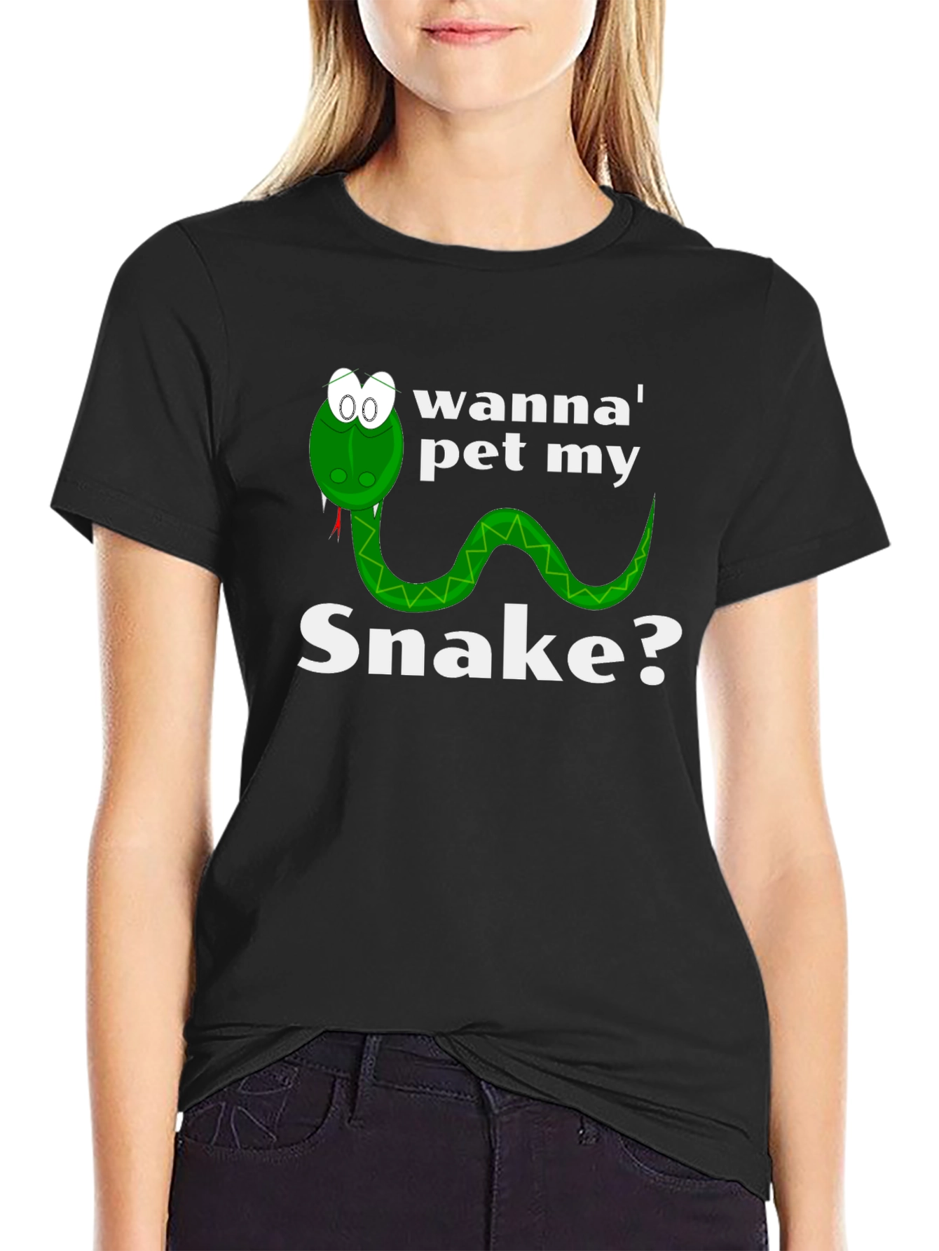 Wanna Pet My Snake? Funny Graphic T-Shirt
