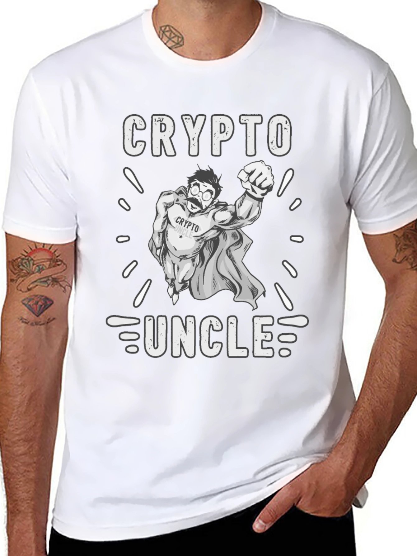 Crypto Uncle T-Shirt - Bitcoin Lover