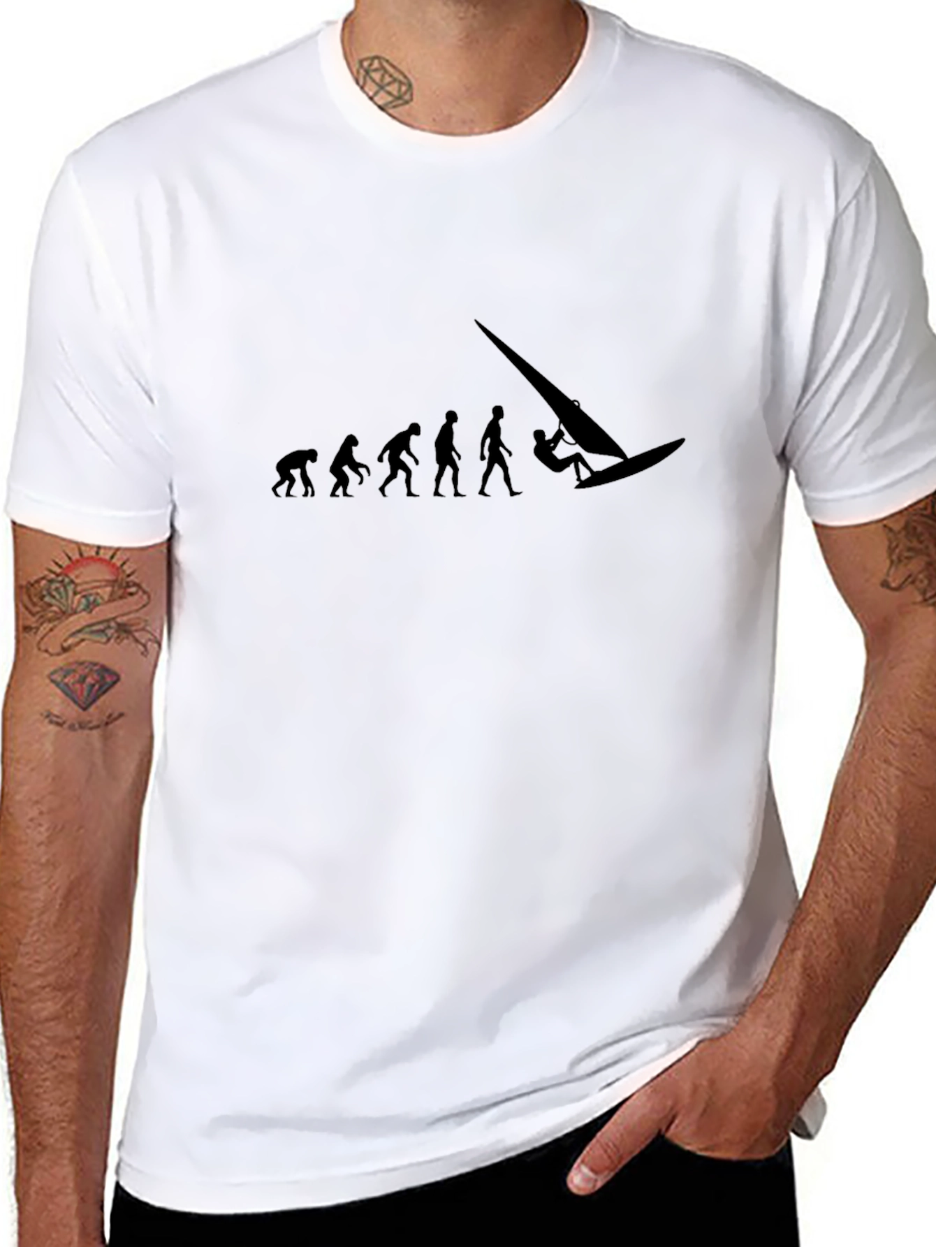 Evolution of Windsurfing Graphic T-Shirt