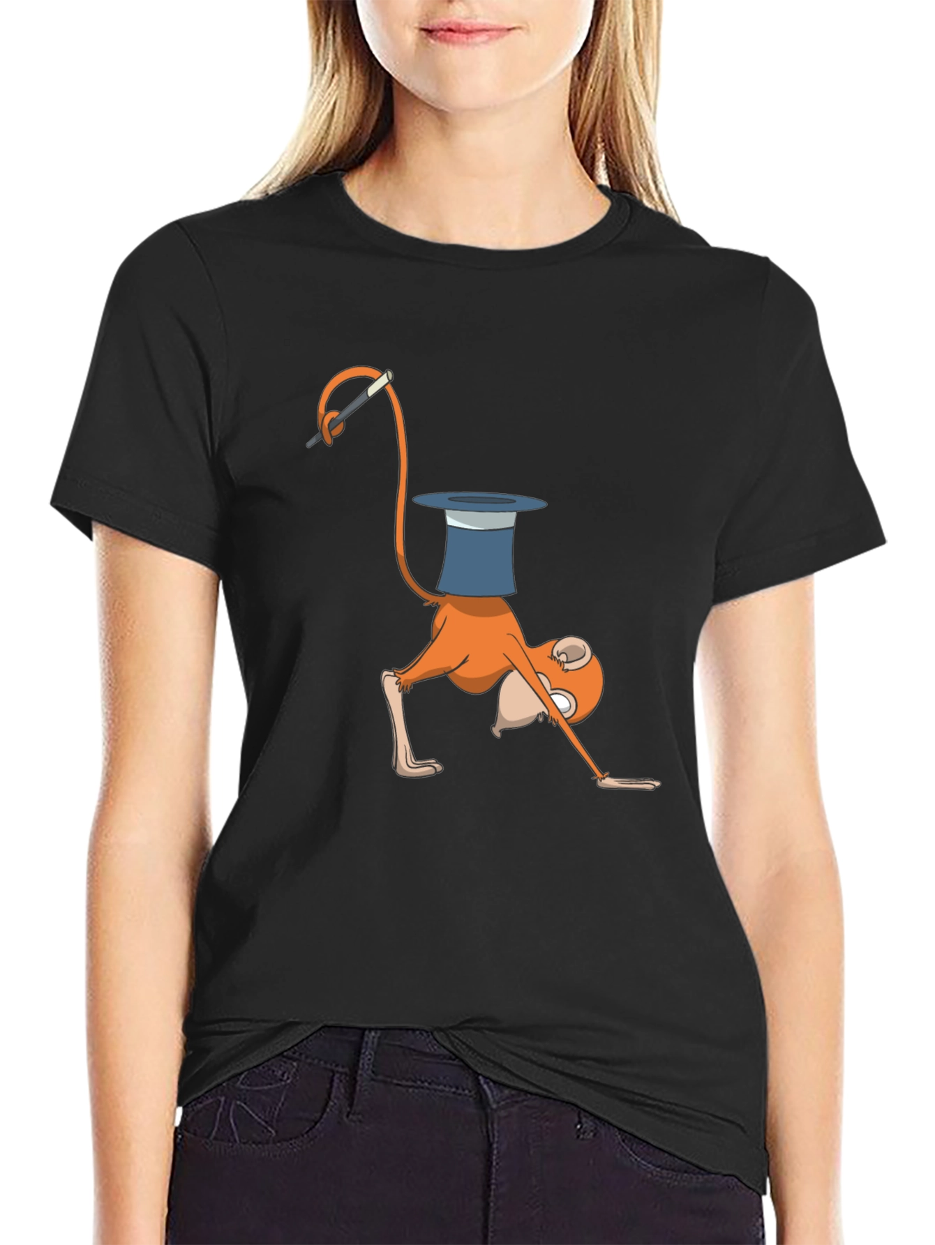 Magical Monkey Graphic T-Shirt - Fun Black Tee