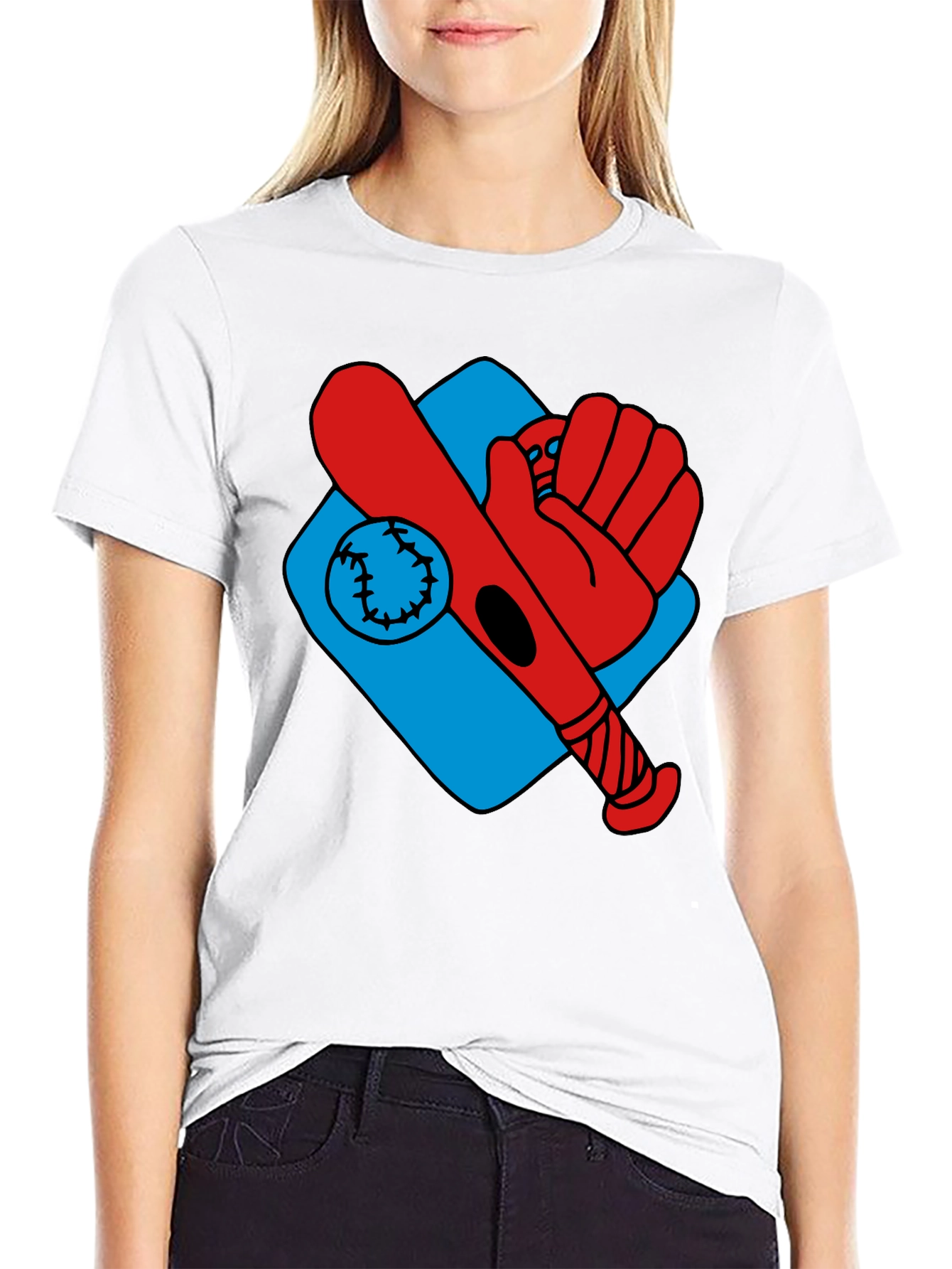 Baseball T-Shirt - Bat Glove Ball Graphic Tee