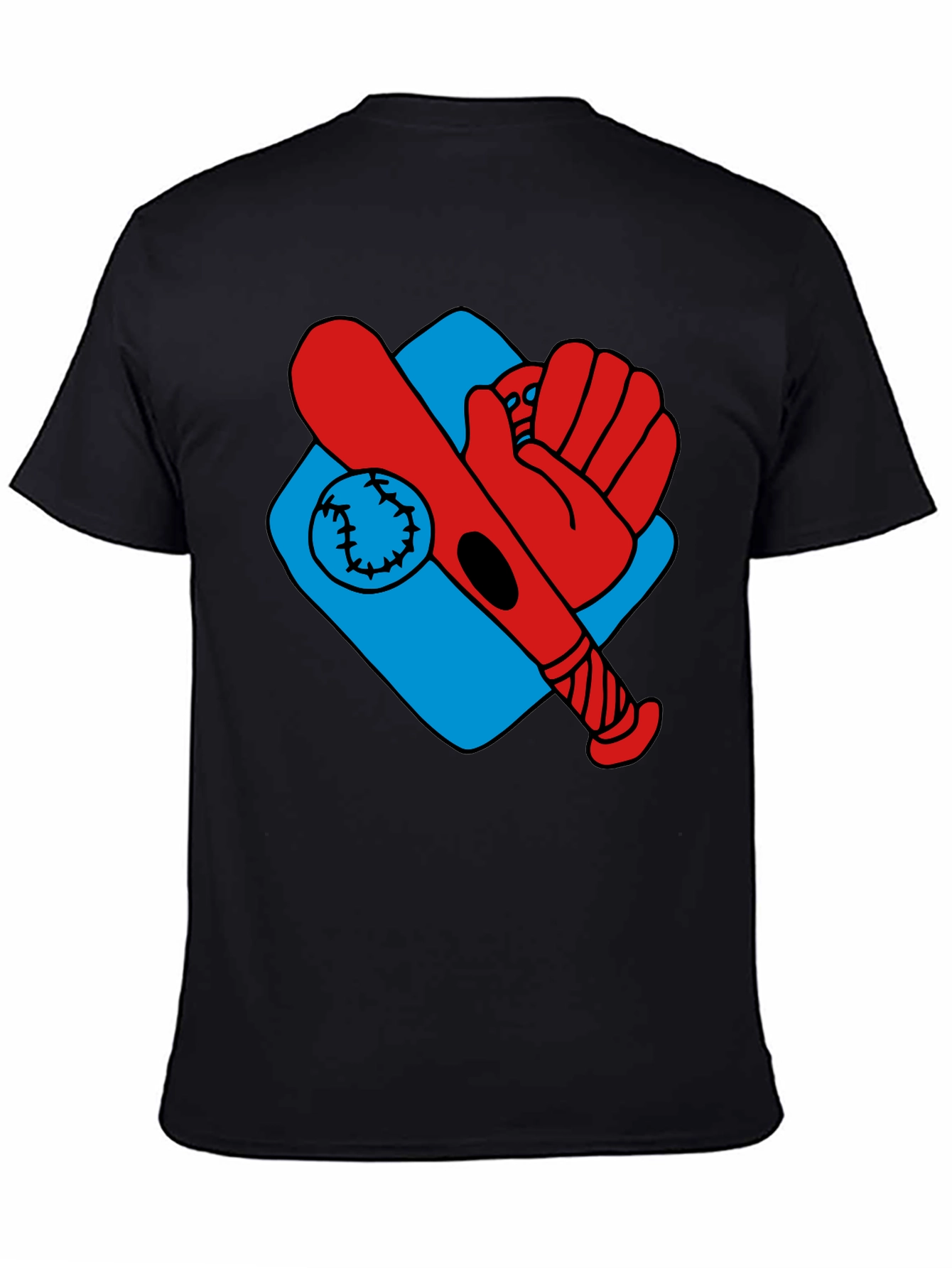 Baseball T-Shirt - Bat Glove Ball Graphic Tee