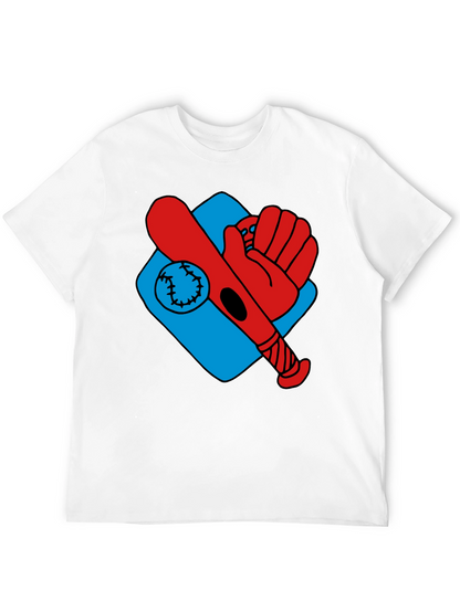 Baseball T-Shirt - Bat Glove Ball Graphic Tee
