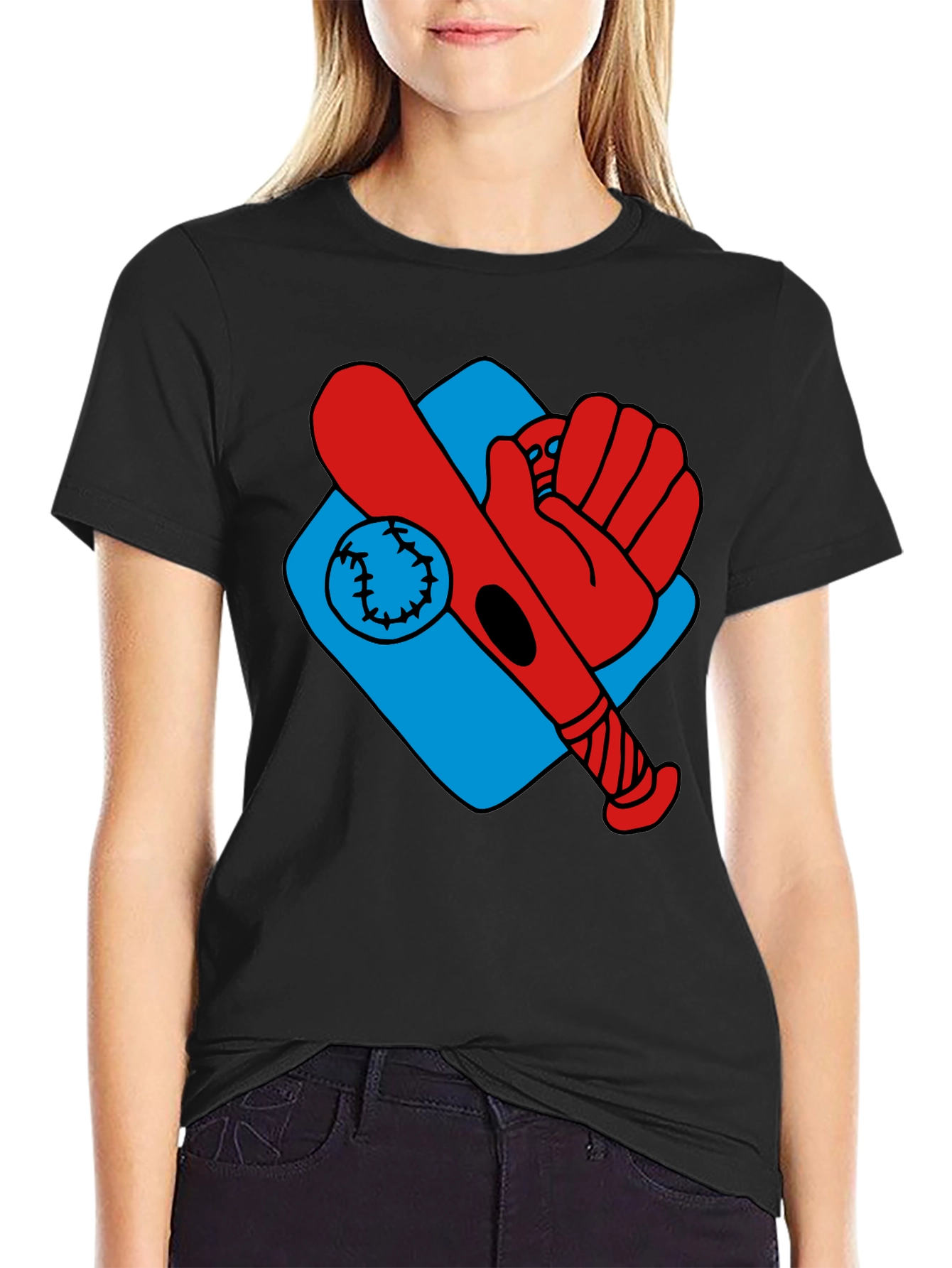 Baseball T-Shirt - Bat Glove Ball Graphic Tee