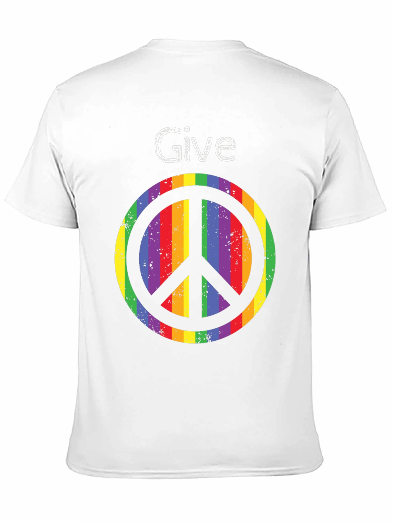 Give Peace a Chance - Rainbow Peace Sign T-Shirt