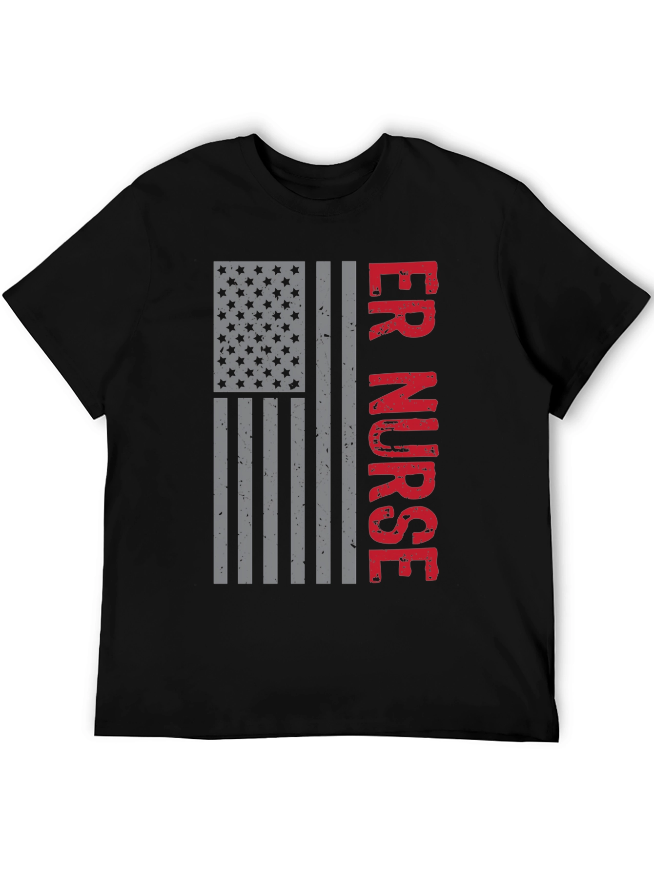 ER Nurse American Flag Graphic T-Shirt