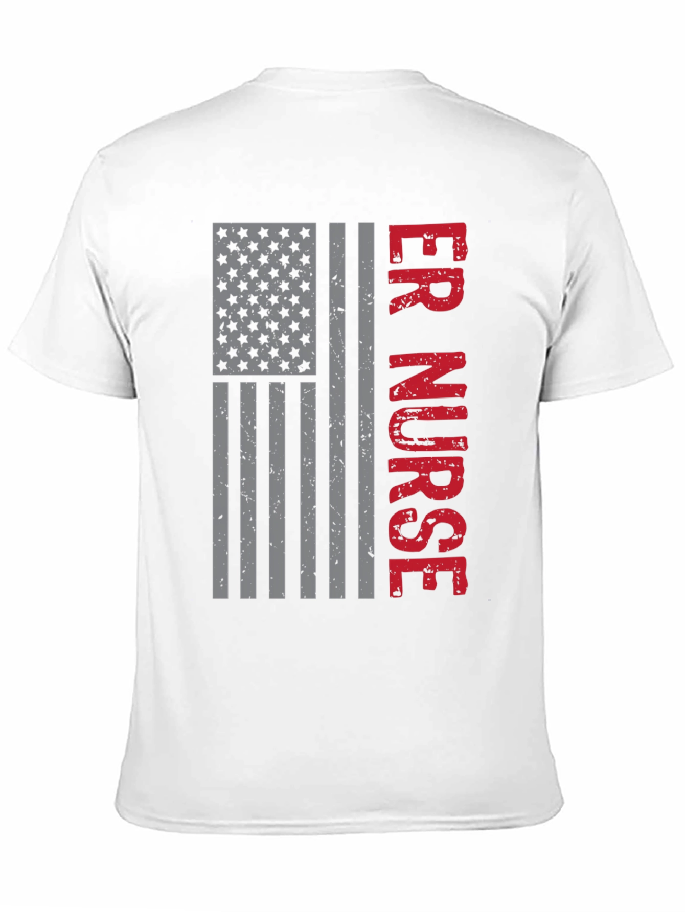 ER Nurse American Flag Graphic T-Shirt