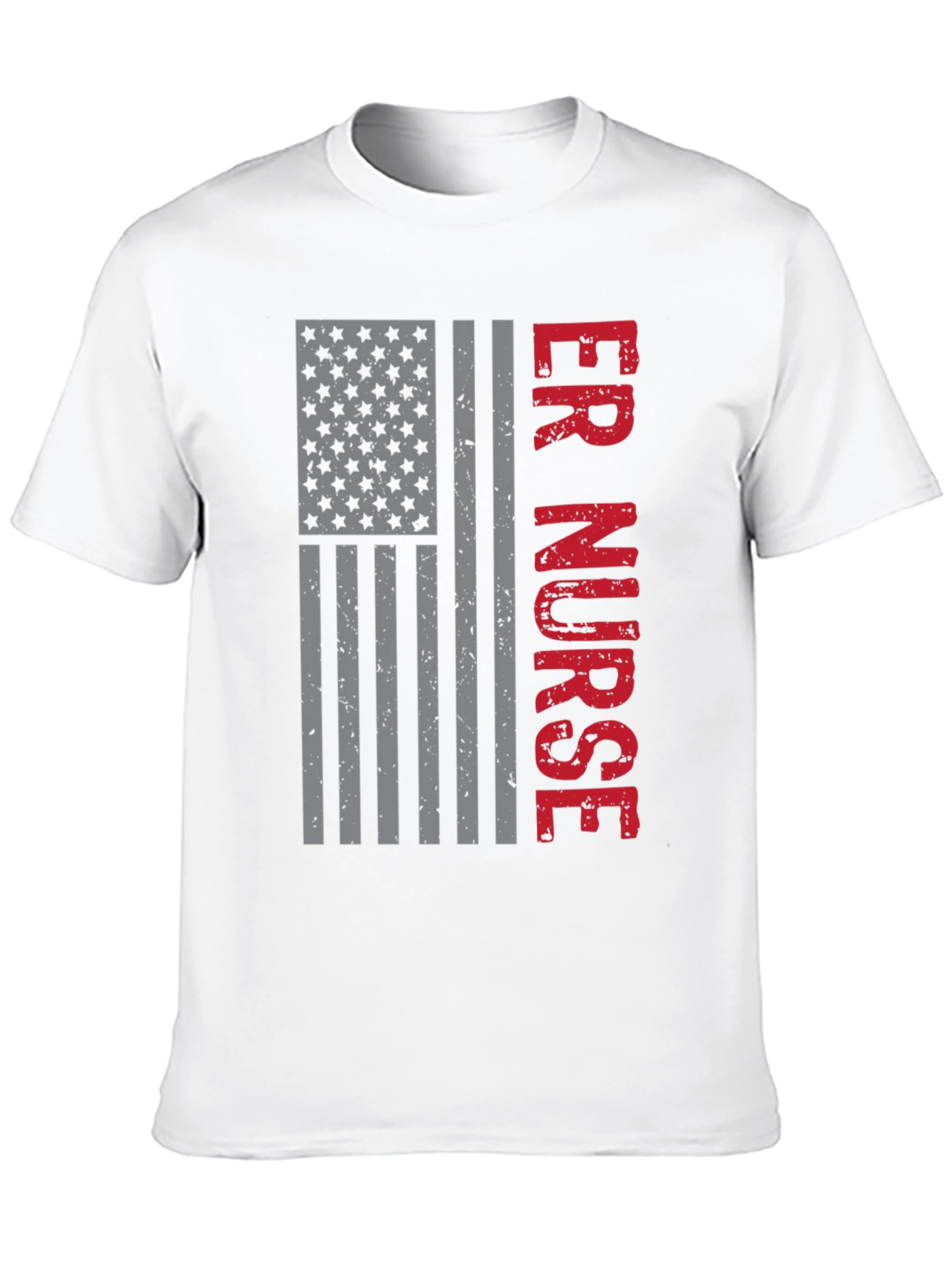 ER Nurse American Flag Graphic T-Shirt