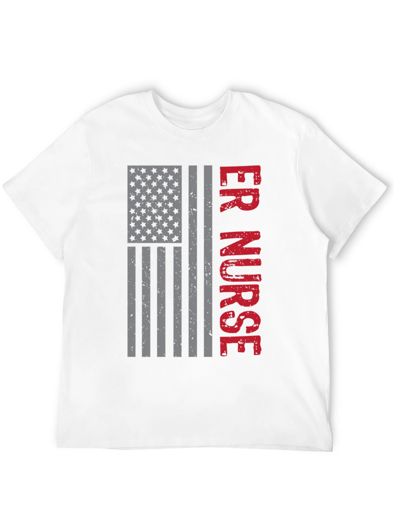 ER Nurse American Flag Graphic T-Shirt