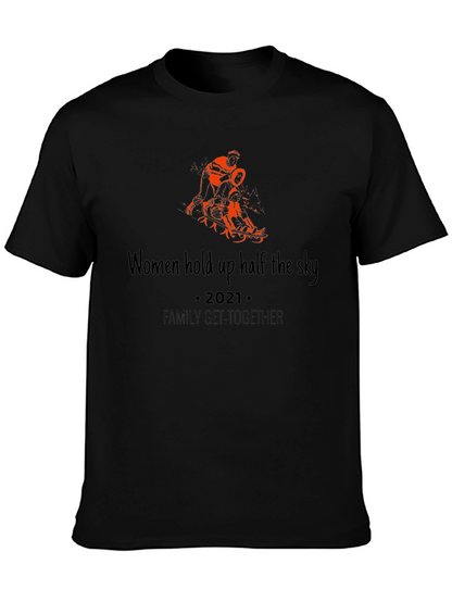 Women Hold Up The Sky Black Tee