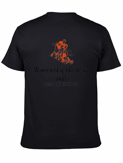 Women Hold Up The Sky Black Tee