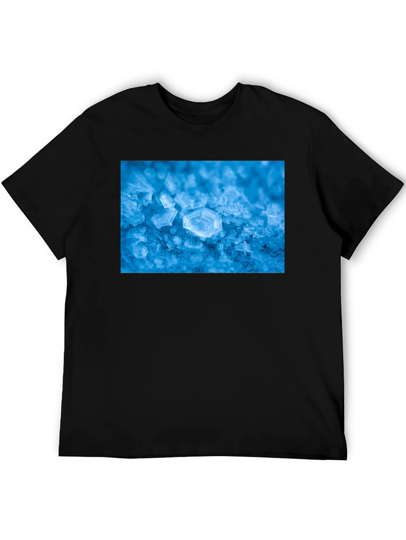 Icy Snowflake Graphic Tee - Cool Winter Style
