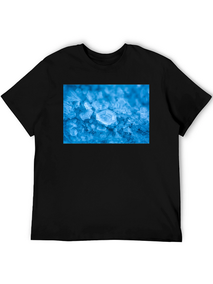 Icy Snowflake Graphic Tee - Cool Winter Style