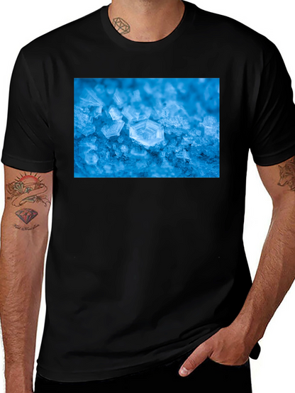 Icy Snowflake Graphic Tee - Cool Winter Style