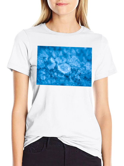 Icy Snowflake Graphic Tee - Cool Winter Style