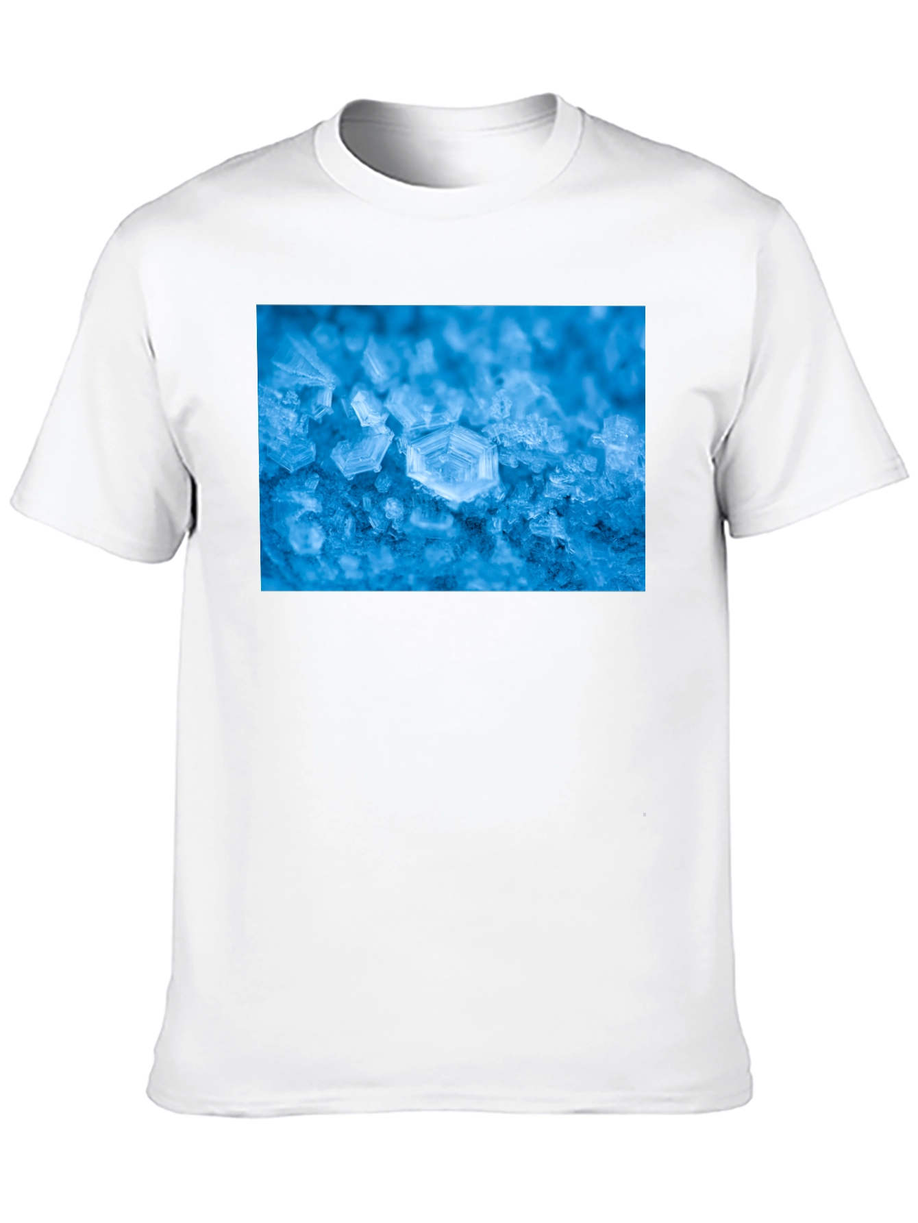 Icy Snowflake Graphic Tee - Cool Winter Style