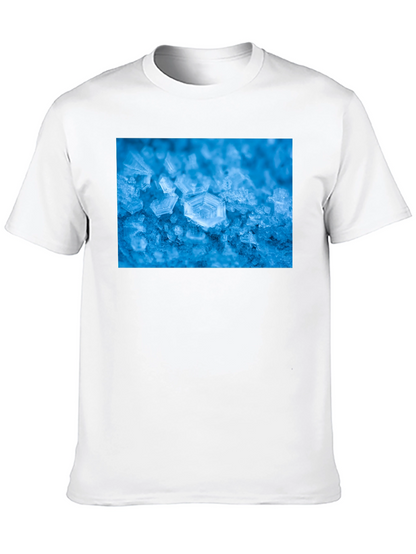 Icy Snowflake Graphic Tee - Cool Winter Style