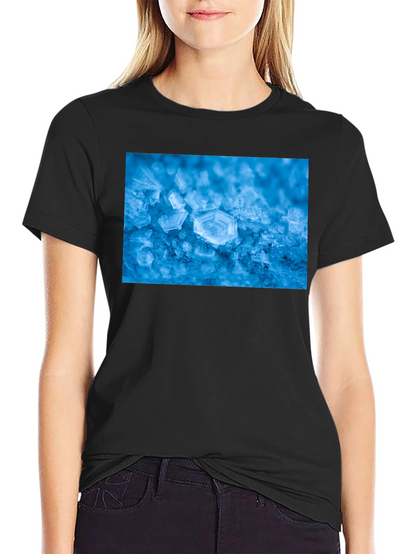 Icy Snowflake Graphic Tee - Cool Winter Style