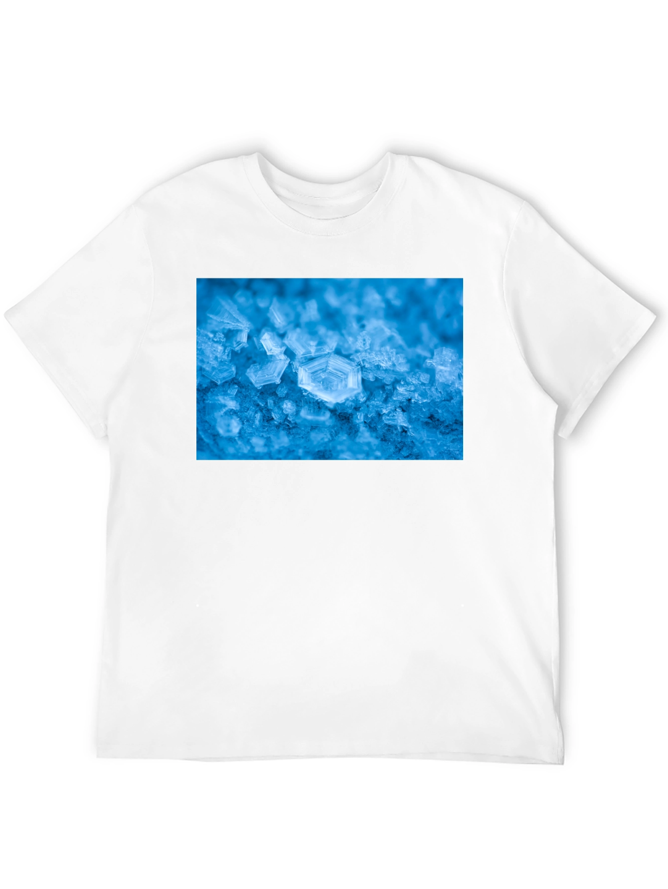 Icy Snowflake Graphic Tee - Cool Winter Style