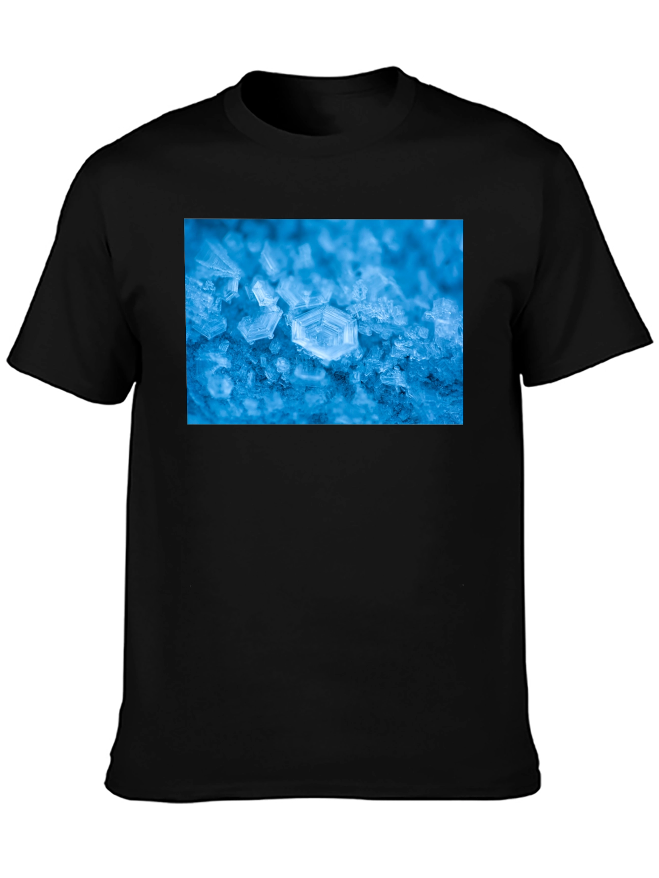 Icy Snowflake Graphic Tee - Cool Winter Style